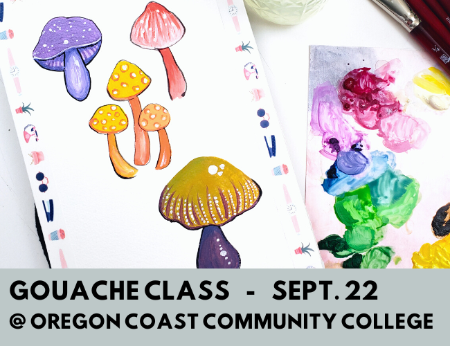 Gouache Class at OCCC Fall 2022